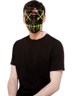 Stitch Face Mask, Green Neon Light Up