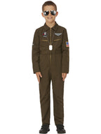 Top Gun Maverick Child's Aviator Costume, Green