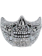 Deluxe Crystal Skull Half Face Mask