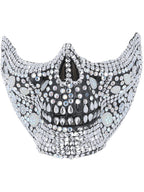 Deluxe Crystal Skull Half Face Mask