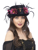 Floral Horn Top Hat