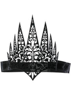 Black Filigree Queen Crown Headband