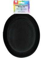 Kids Victorian Bowler Hat, Black