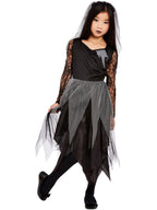 Girls Black Graveyard Bride Costume