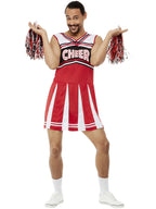 Give Me A...Cheerleader Mens Costume, White & Red