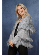 Fever Tinsel Festival Jacket, Silver
