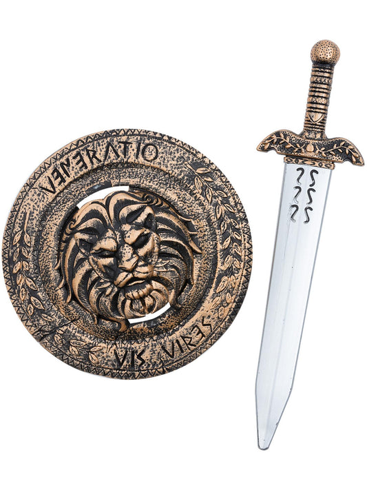 Gladiator Lion Shield 49cm & Sword 48cm