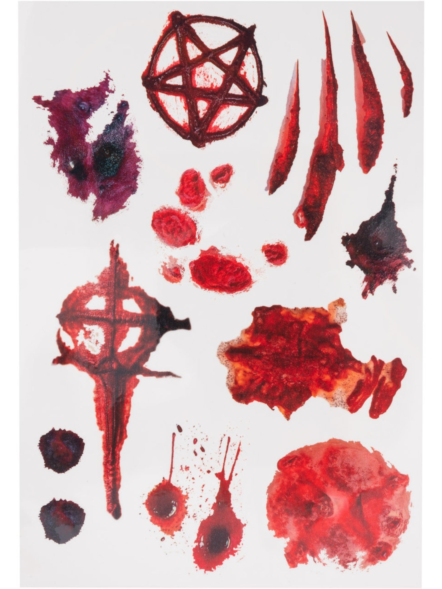 Smiffys Make-Up FX, Occult Wound Tattoo Transfers