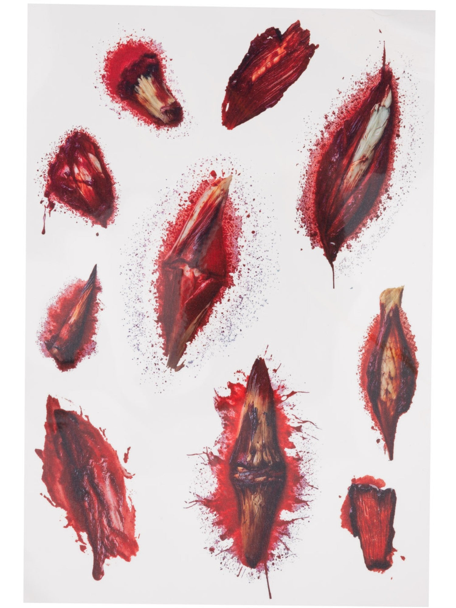 Smiffys Make-Up FX, Horror Wound Tattoo Transfers