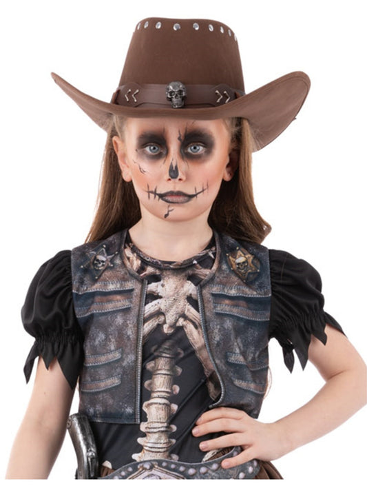 Kids Haunted Skeleton Cowboy Hat