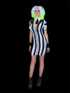 Beetlejuice Womens Shirt Dress Costume