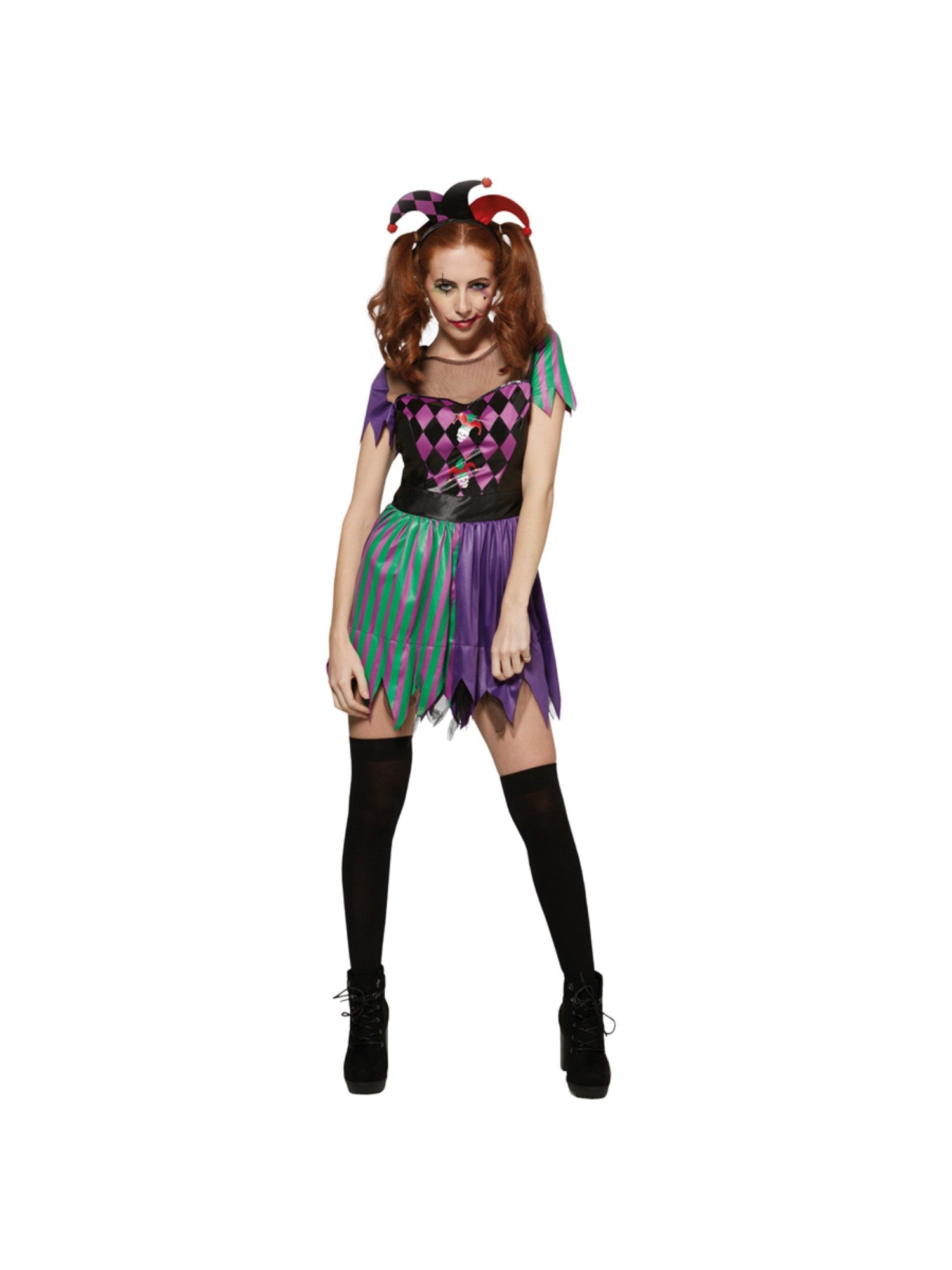 Adult Harlequin Jester Costume