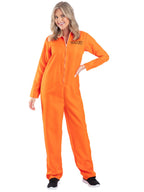 Escaped Prisoner Ladies Orange Boiler Suit Costume