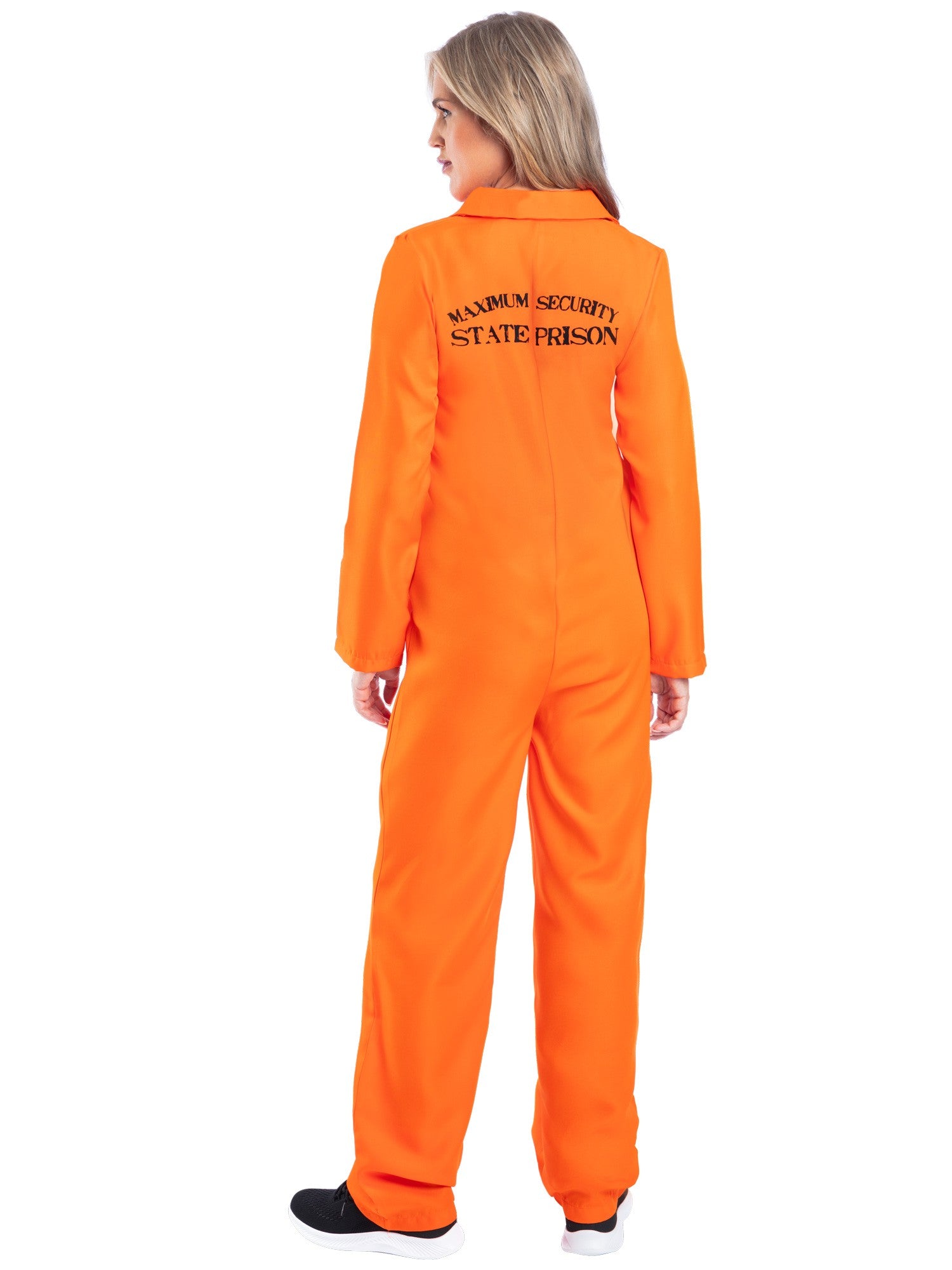 Escaped Prisoner Ladies Orange Boiler Suit Costume