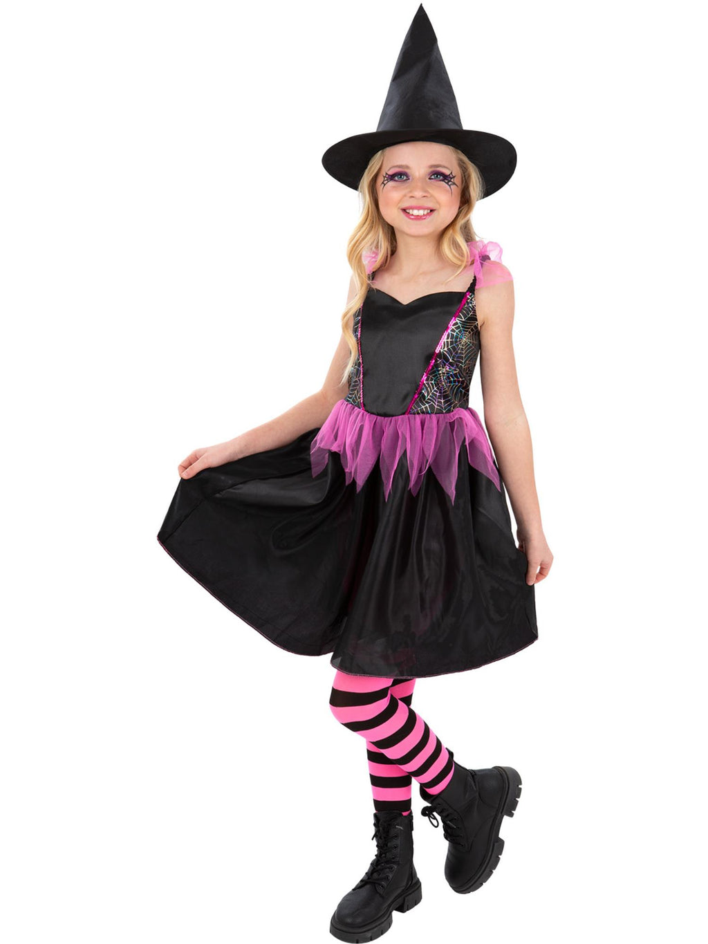 Rainbow Web Witch Costume