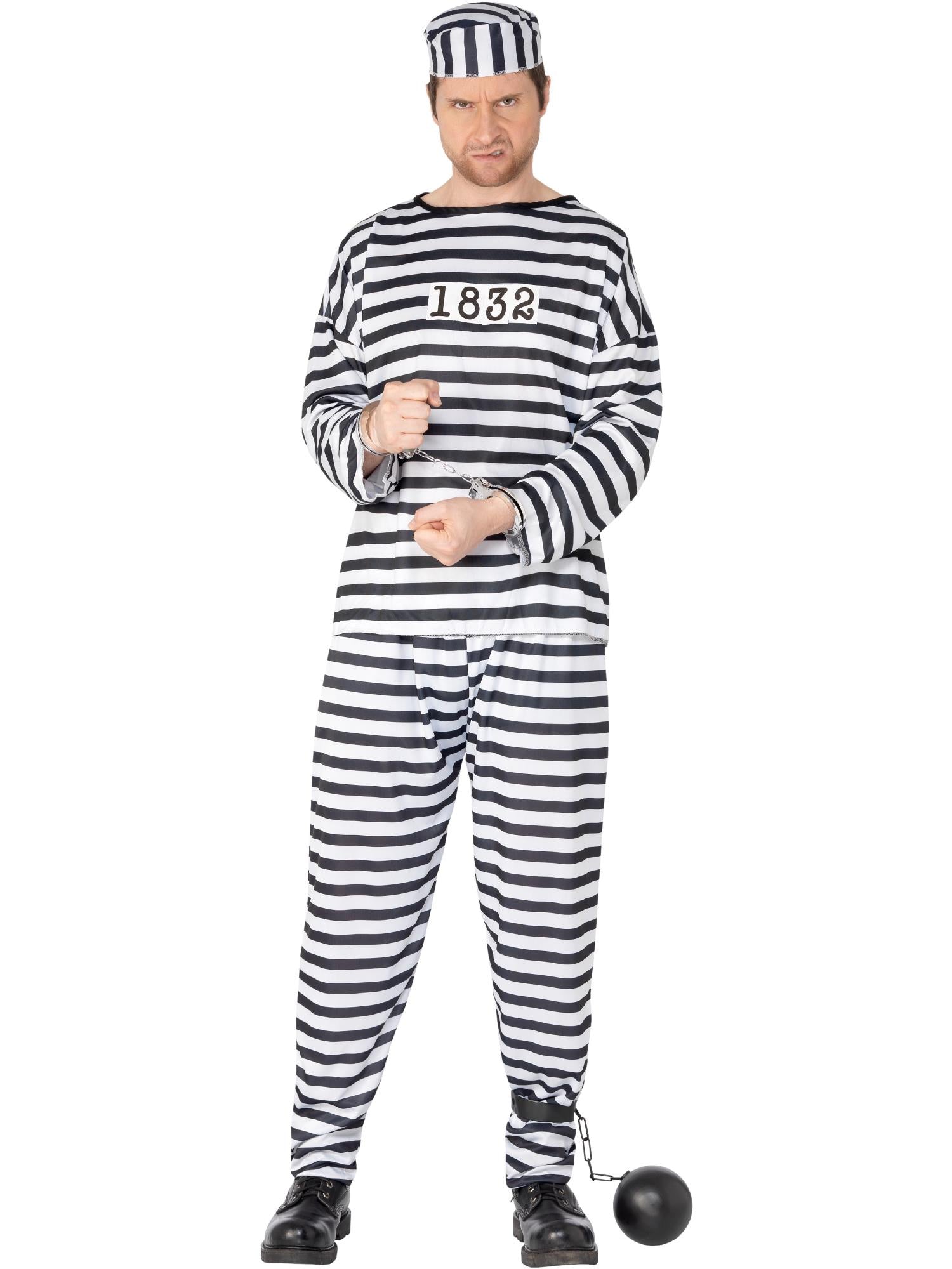 Convict Costume, Black & White