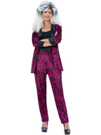 80s Pink Zebra Suit Costume, Unisex
