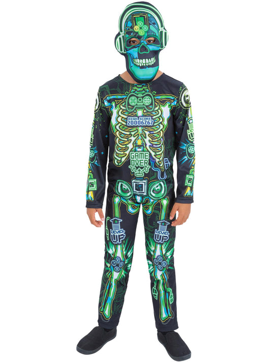 Skeleton Gamer Glow in the Dark Costume