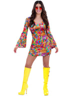 60s Rainbow Peace Hippie Costume