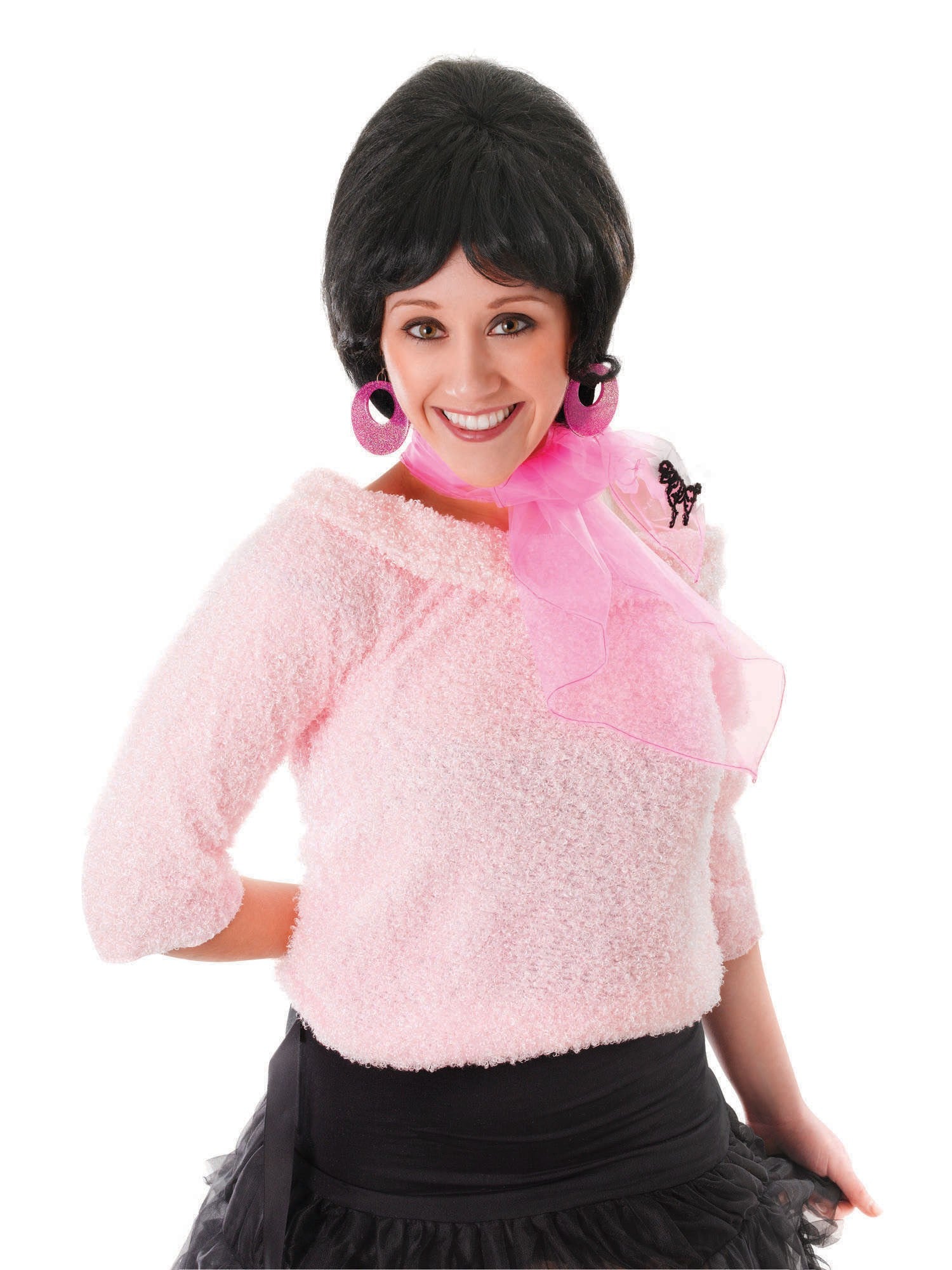 Pink Poodle Scarf 50's Costume Accessory