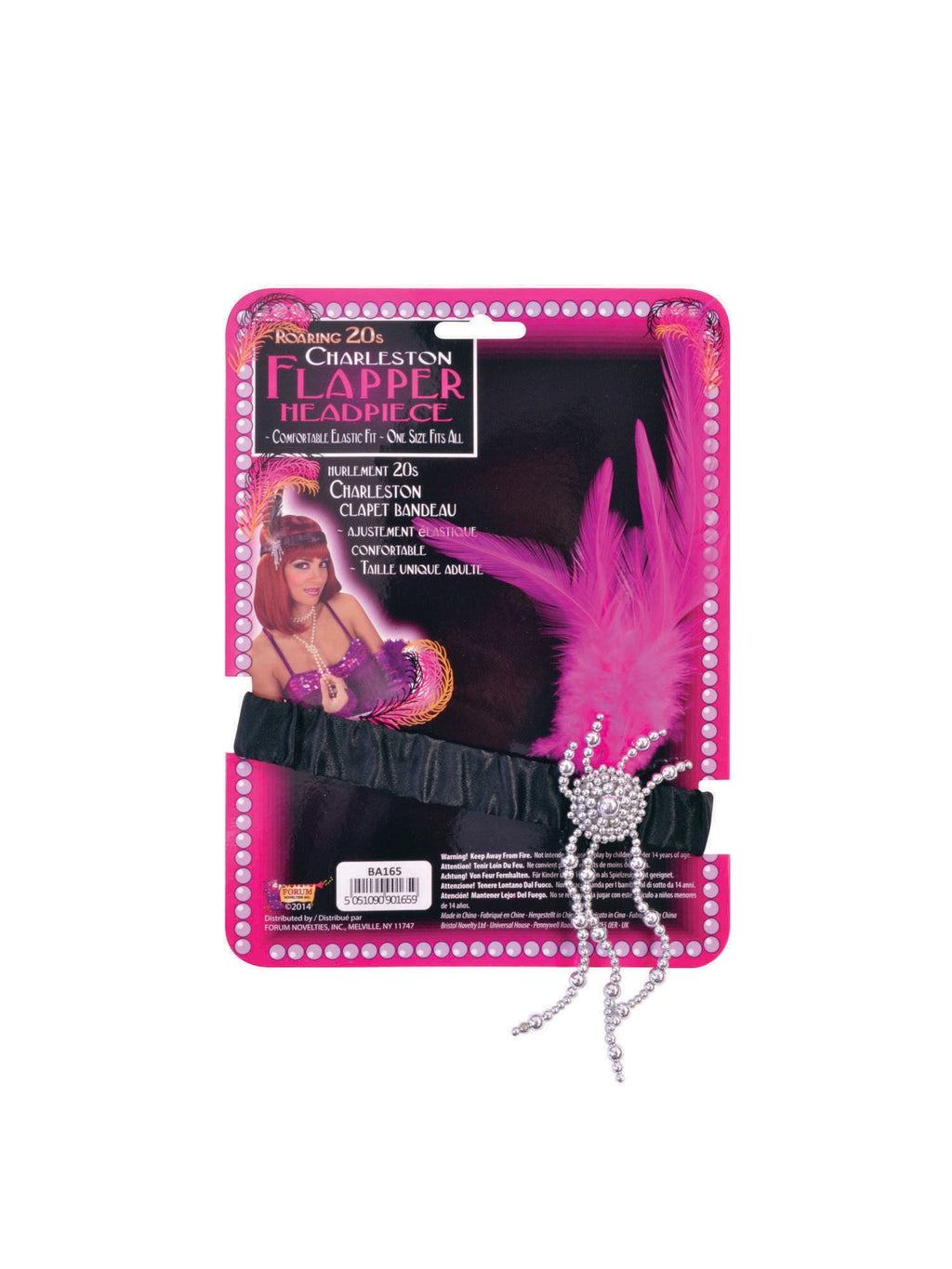 Pink Flapper Headband Costume Accessory