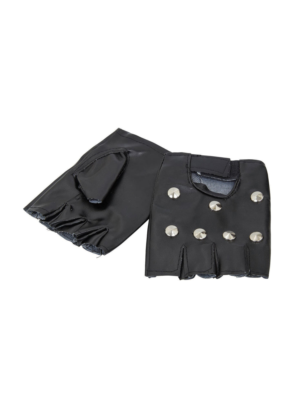 Studded Punk Gloves Costume Accessory