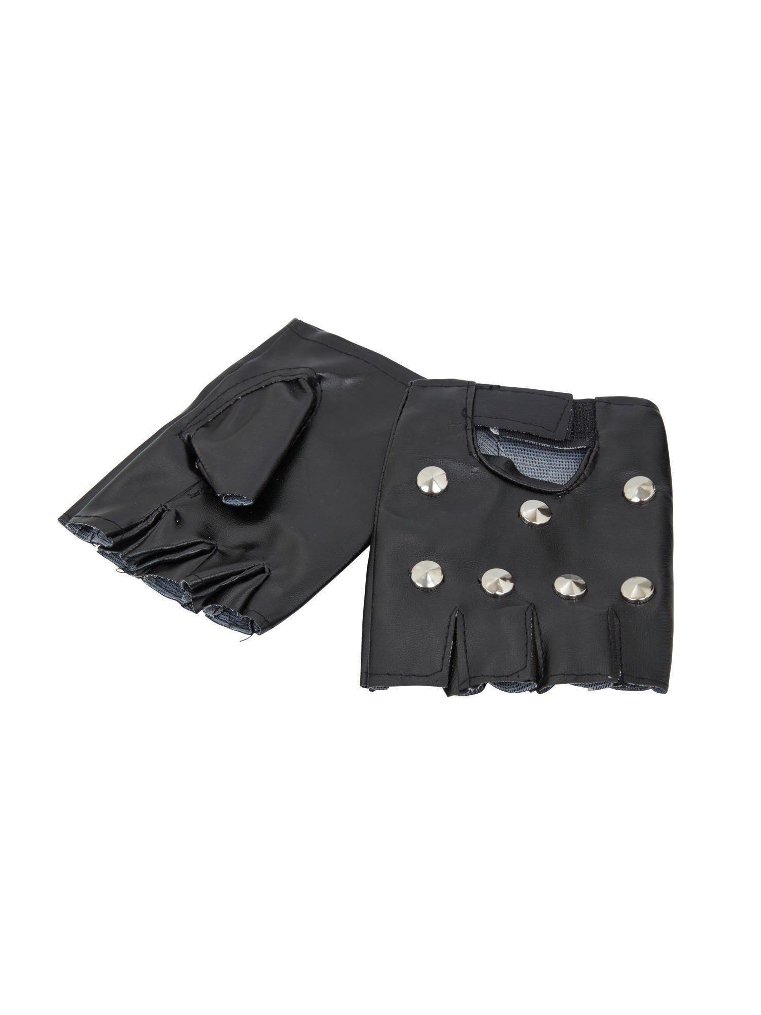 Studded Punk Gloves Costume Accessory