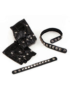 Studded Punk Gloves Costume Accessory