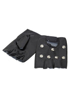 Studded Punk Gloves Costume Accessory