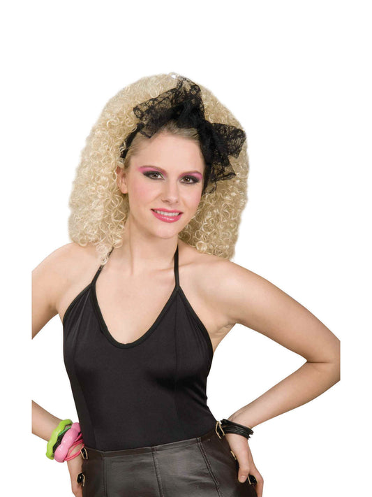 Lacy Black Hair Scarf Costume Accessory