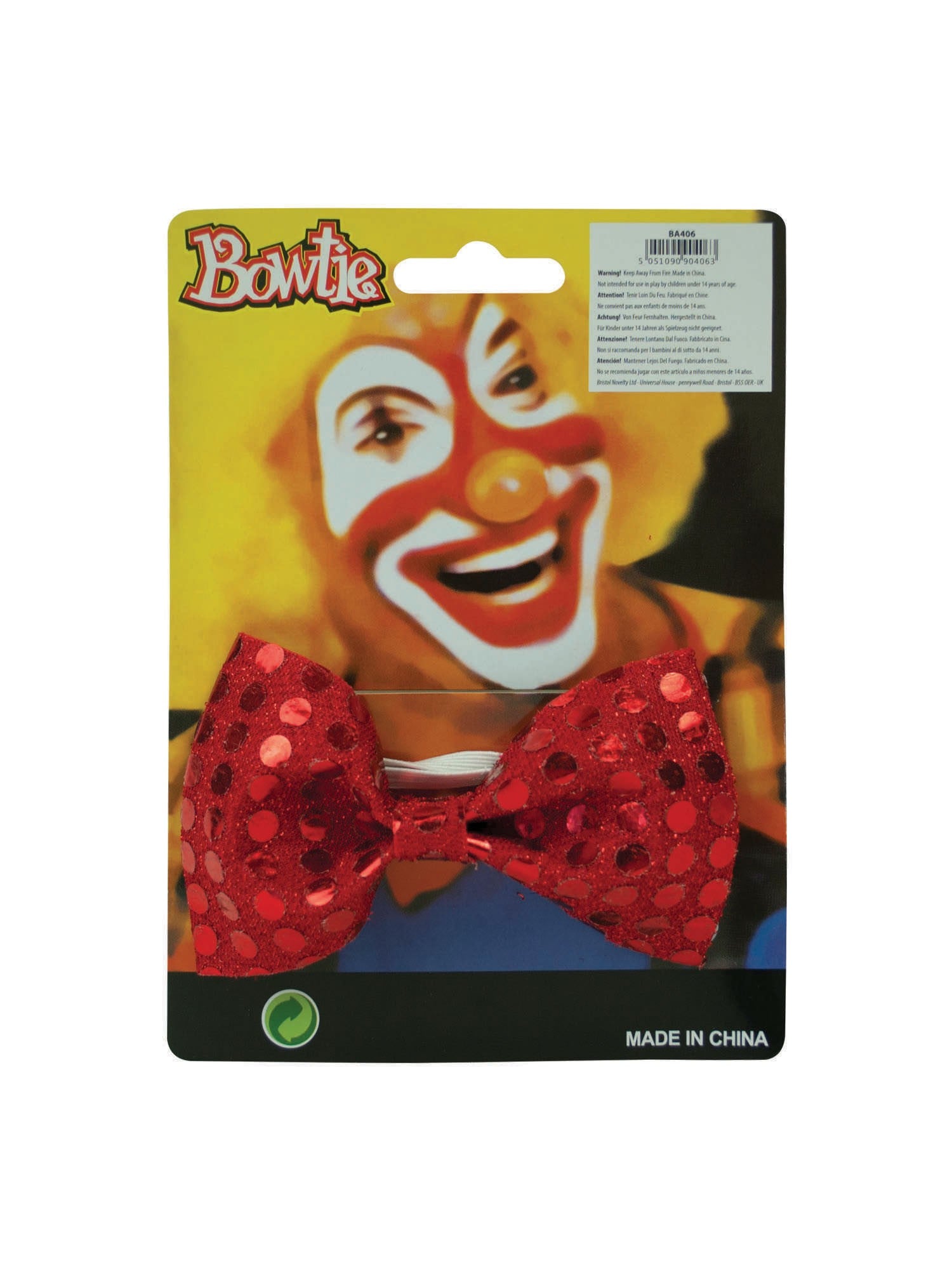 Red Sequin Bow Tie Costume Accessory