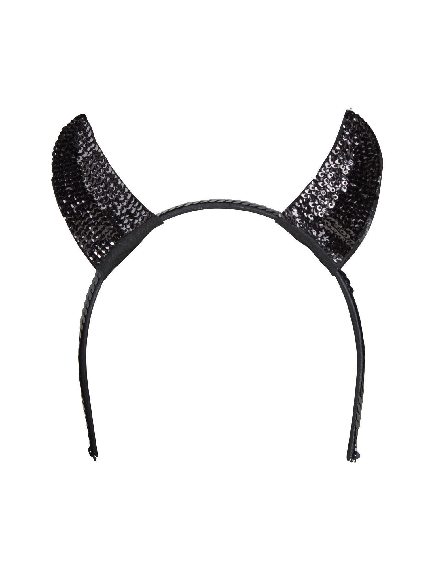 Black Sequin Devil Horns Costume Accessory