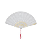 White Lace Fan Costume Accessory