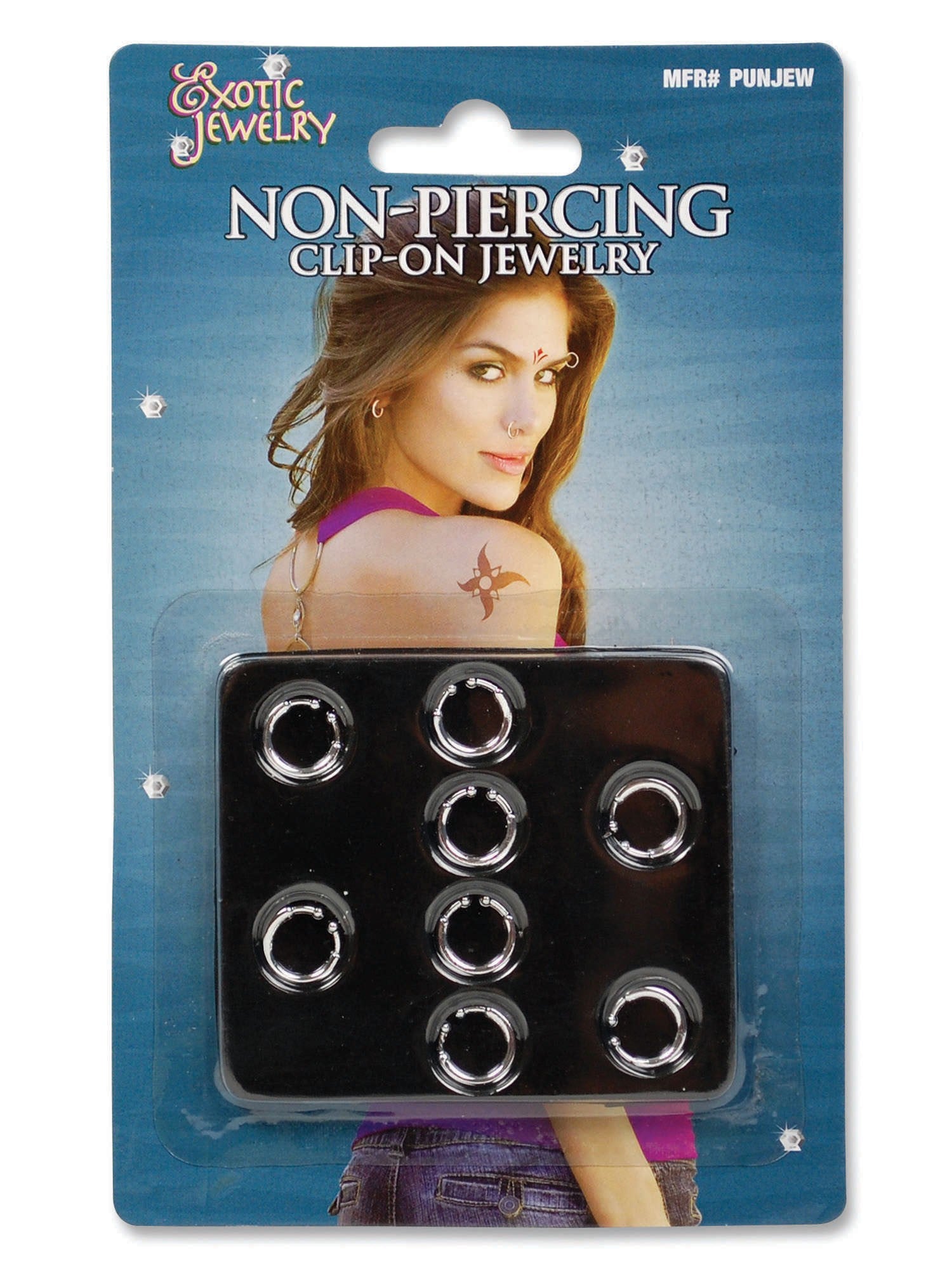 Clip-On Body Piercing Jewellery Costume Accessory