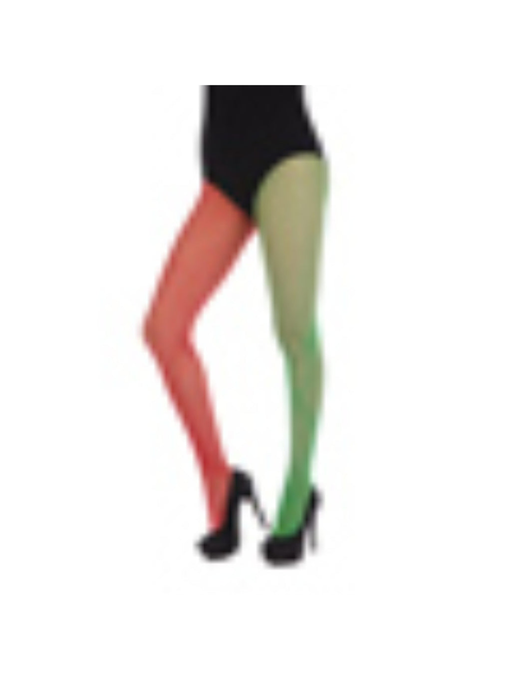 Green & Red Fishnet Tights Costume Accessory