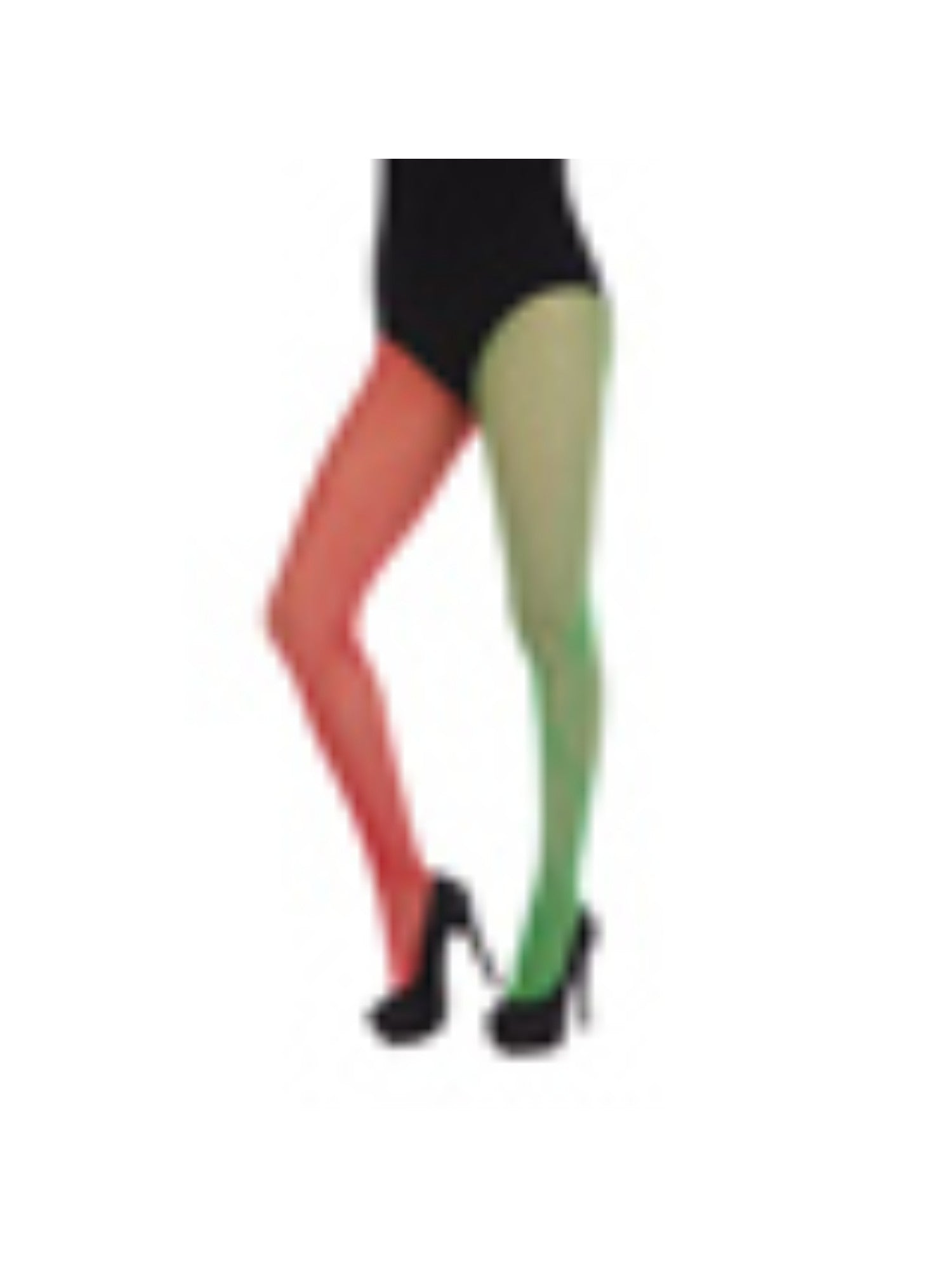 Green & Red Fishnet Tights Costume Accessory