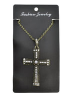 Cross Jewelled Necklace Costume Accessory