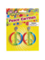 Rainbow Hippy Peace Earrings