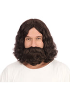 Hippie Or Jesus Wig And Beard Set