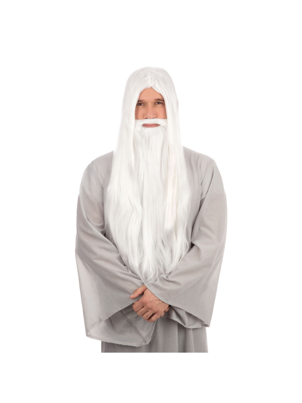 White Wizard Wig And Long Beard
