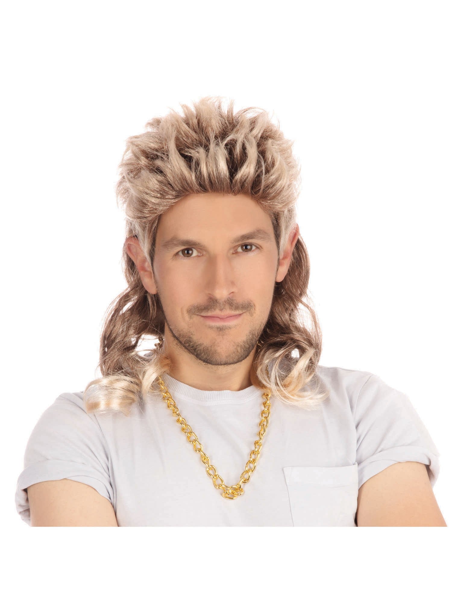 Brown Mullet Wig 2-Tone