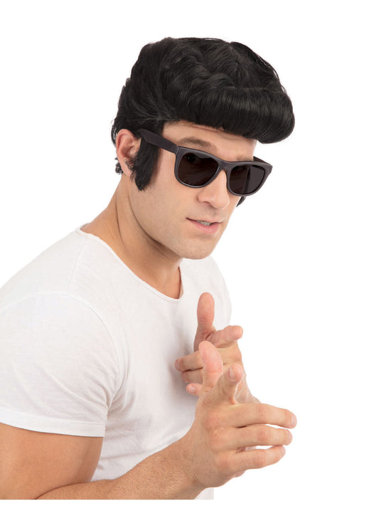 Black 50s Greaser Wig