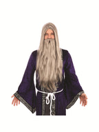 Grey Wizard Wig And Long Beard