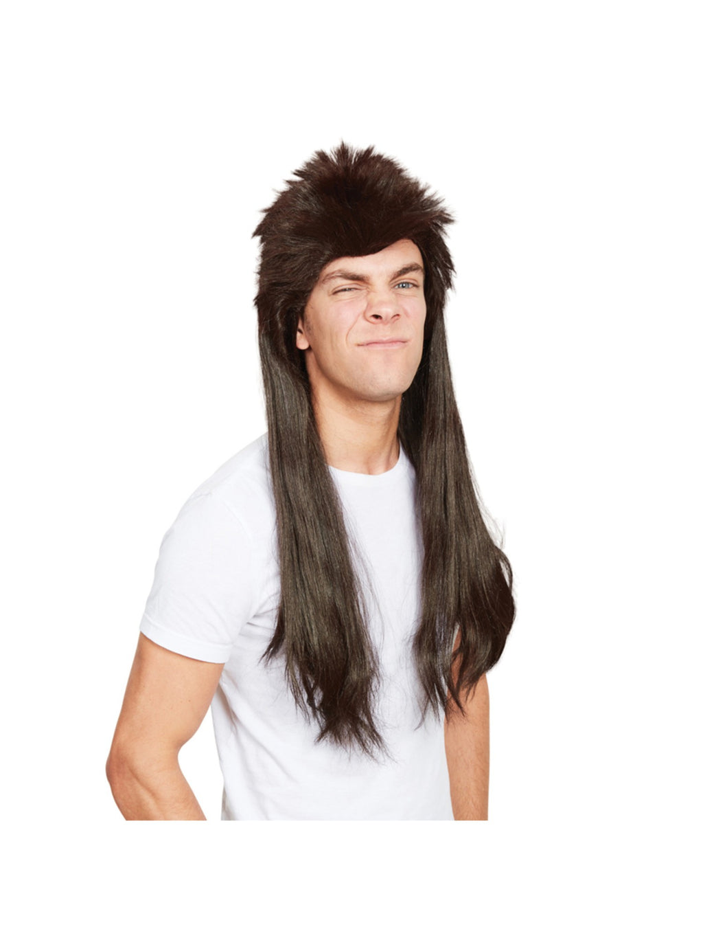Brown Mullet Wig