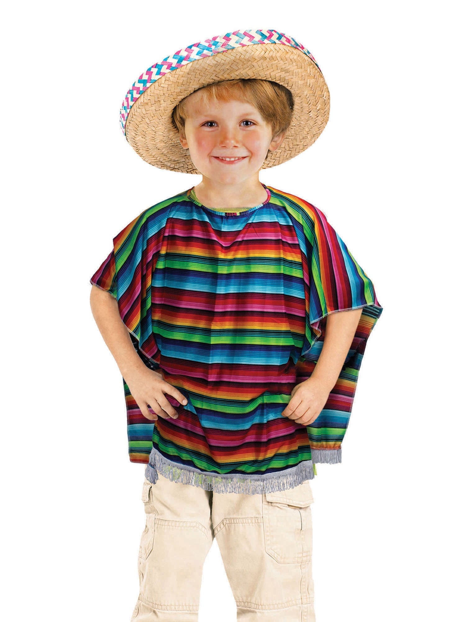 Kids Mexican Poncho Costume