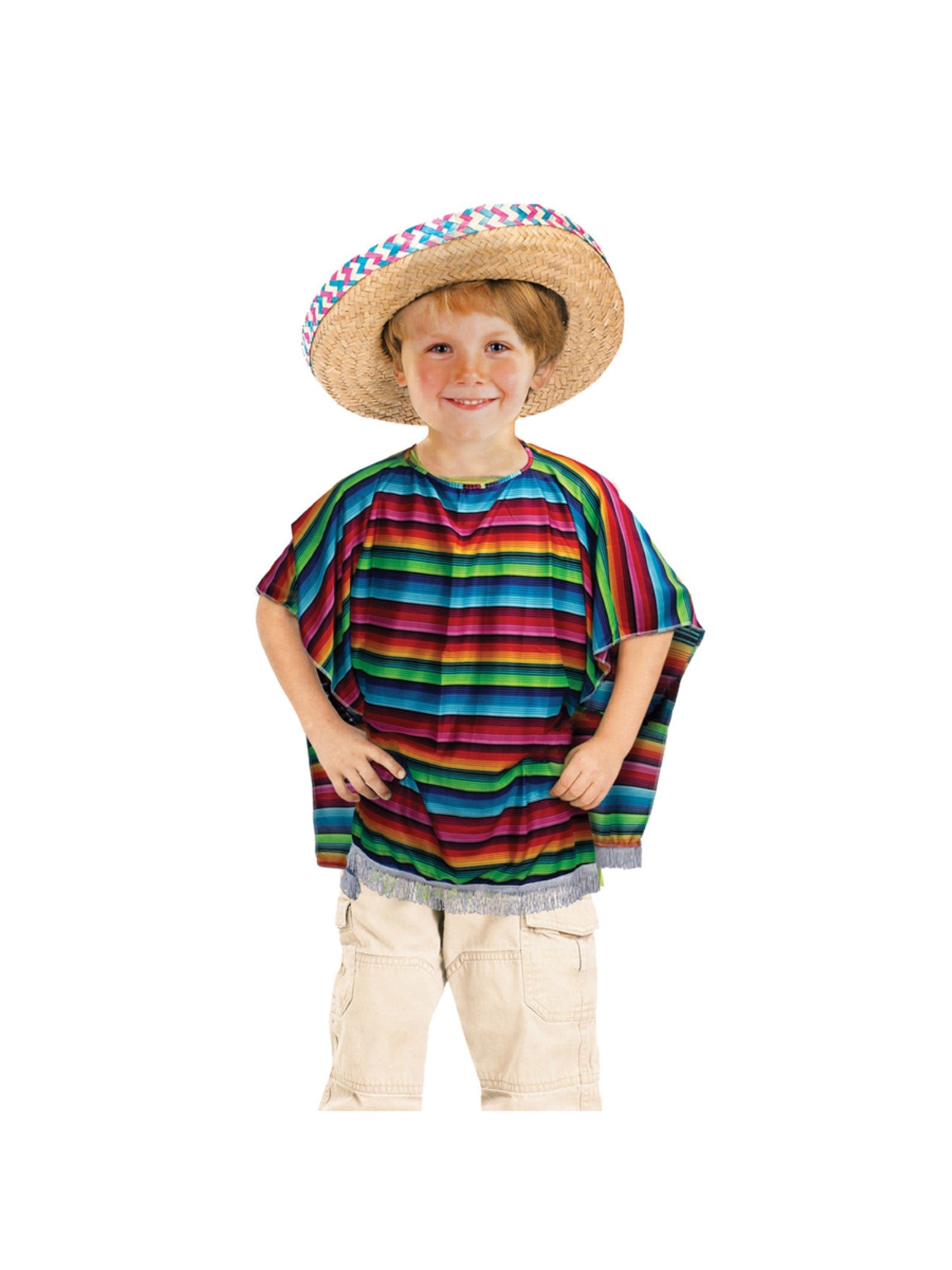 Kids Mexican Poncho Costume