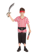 Kids Pirate Stripe Boy Costume