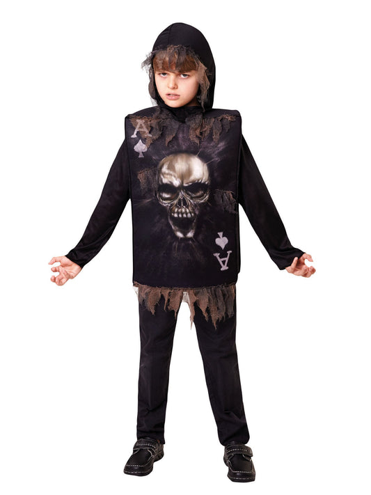Kids Skeleton Tabard & Hood Costume