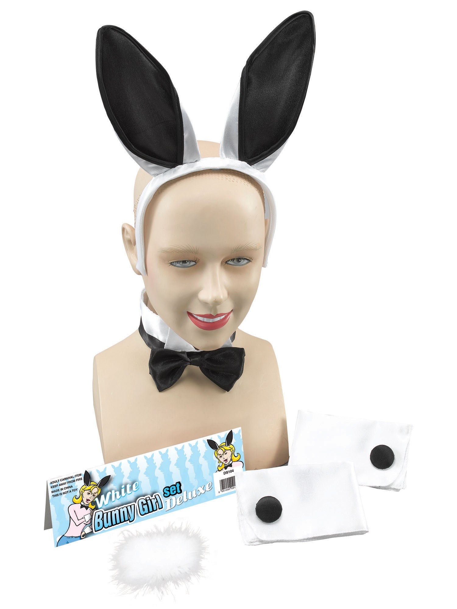 White & Black Bunny Girl Set