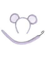 Grey Mouse Ears and Tail Set